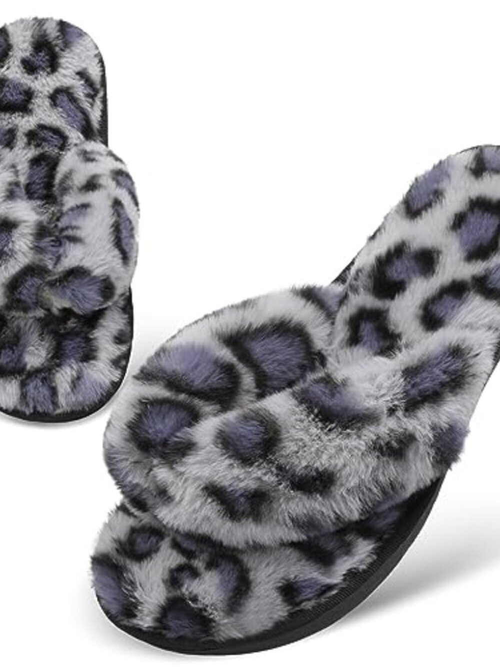 BRAND NEW Women's Blue Leopard Bedroom Slippers